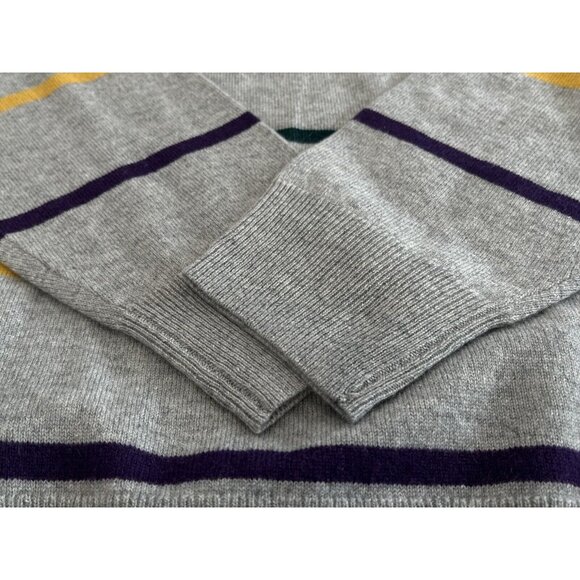 NWT J.Crew 100% Cashmere Crewneck Sweater Grey Stripe BM092 Mens Size XL $168 - Picture 6 of 12